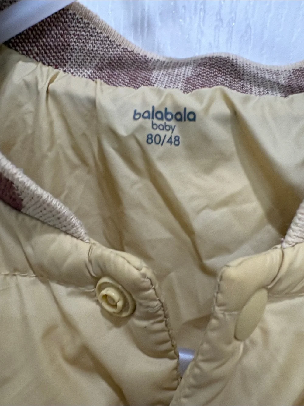 Balabala Baby Pale Yellow Puffer Jacket